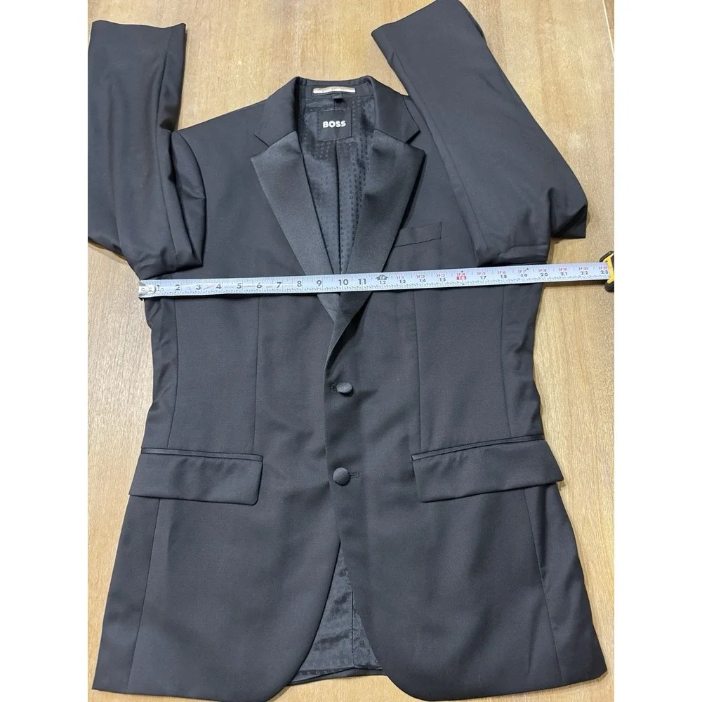 Boss By Hugo Boss Black Tuxedo Jacket 38R Super 120s Wool